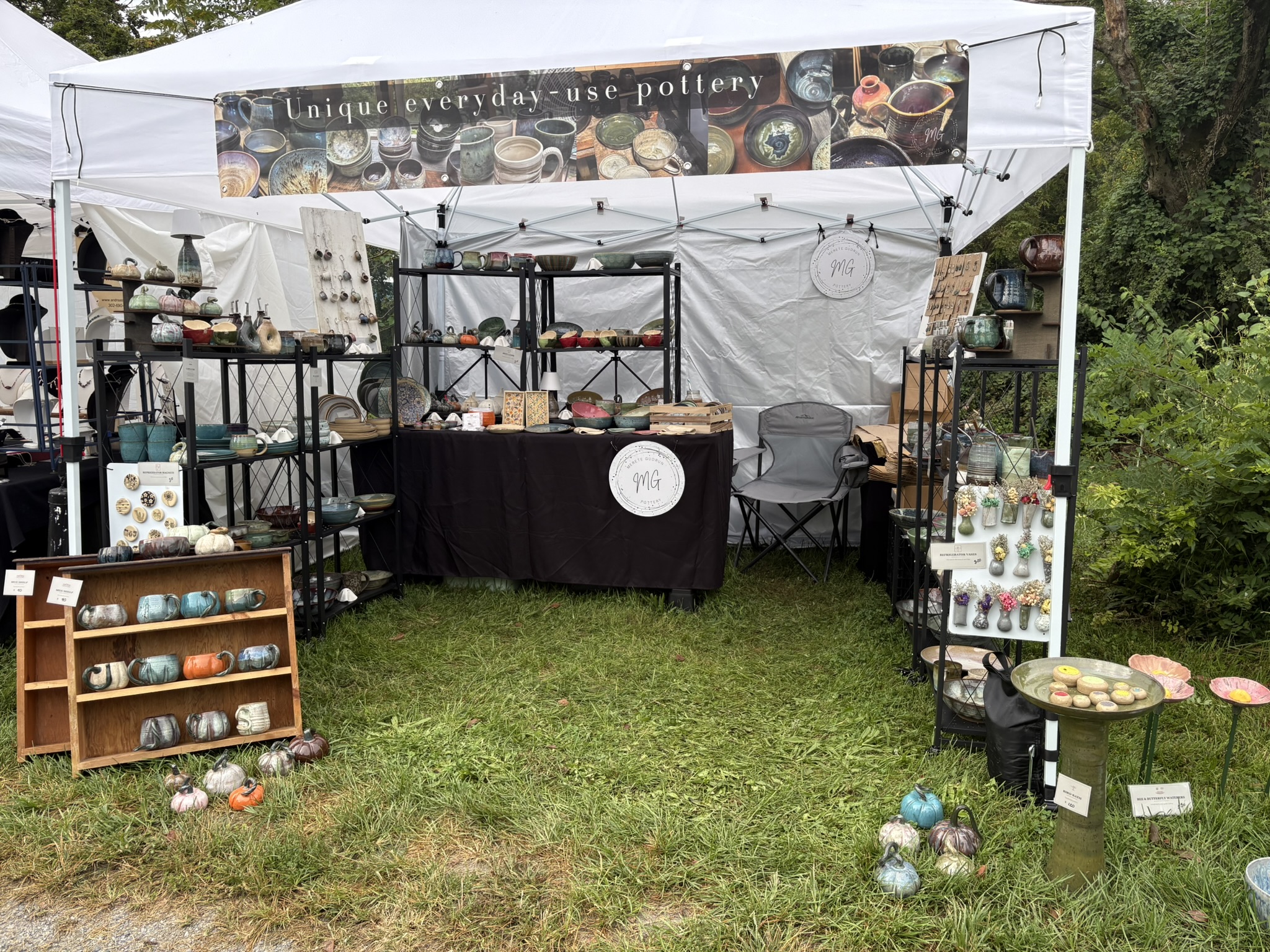 The latest Merete Gudrun Pottery market display